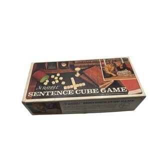 Scrabble Sentence Cube Game 1971 Selchow & Righter Co. Word Game Vintage